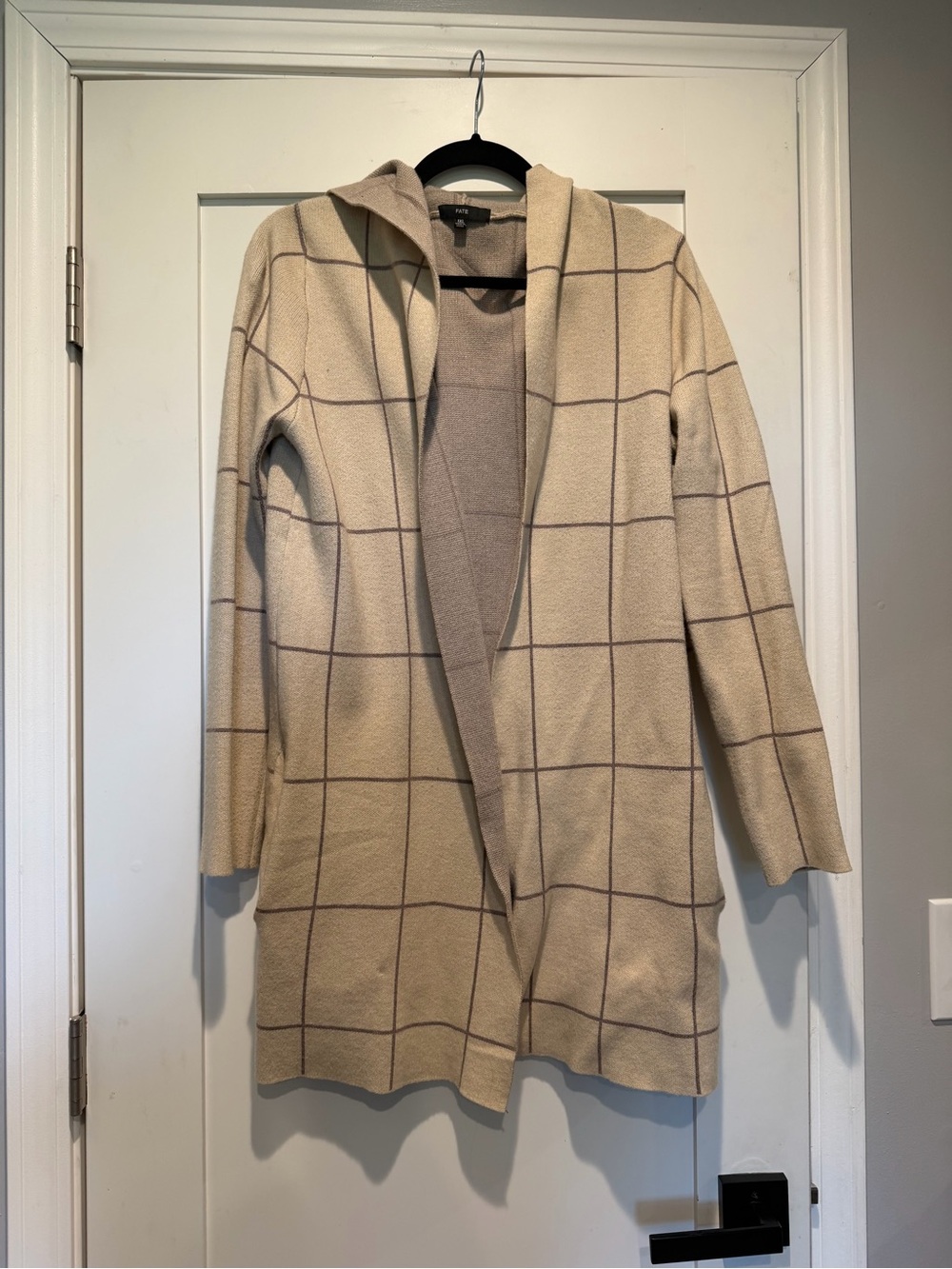 Fate Neutral Tan Knit Hooded Cardigan
